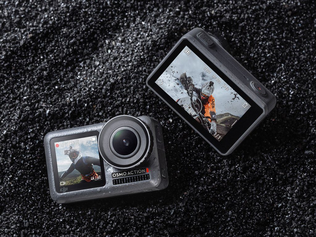 dji osmo action nella sabbia